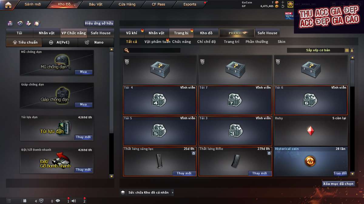 shop acc cf uy tin gia re